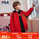 FILA斐樂(lè )兒童棉服2026年春男童仿羊羔絨連帽外套新年款拜年服