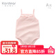 Kordear （考拉蒂爾）嬰兒吊帶三角哈衣竹纖維夏季薄款無(wú)袖包屁衣寶寶夏裝新生兒爬爬服 淺粉色 59cm （偏小拍大一碼)