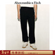 Abercrombie & Fitch小麋鹿圖案經(jīng)典保暖抓絨束腳衛褲長(cháng)褲25秋冬男裝134-5043 黑色 S (175/76A)