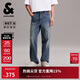 杰克·瓊斯（JACK&JONES） 男裝春季牛仔褲時(shí)尚水洗貓須舒適百搭闊腿褲長(cháng)褲子226132167