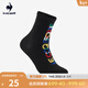 樂(lè )卡克（Le coq sportif）活力耐穿中幫襪 炫黑色-2 22-24