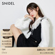 SNIDEL秋冬荷葉邊蕾絲系帶雪紡袖針織衫上衣SWNT245231 混合色 均碼 （F）