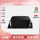 蔻馳（COACH）【年終奢禮】 GRAHAM 23男包經(jīng)典印花商務(wù)單肩斜挎包相機包 黑灰色CV921QBMI5