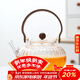 蘇氏陶瓷高硼硅玻璃茶壺煮茶壺加厚泡茶壺南瓜提梁壺800ml透明色