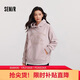 森馬（Semir）史努比系列衛衣女中長(cháng)款假兩件圖案冬oversize搖粒絨101724116019