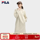 FILA斐樂(lè )官方女子連衣裙2025年秋季長(cháng)款連帽打底衛衣長(cháng)裙