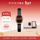 飛亞達（FIYTA）女士手表女 傾城纖薄橢圓百搭小可可石英女表 新年生日禮物送女友 焦糖可可
