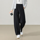 逸陽(yáng)（ESE-Y）香蕉褲女2026春季新款設計感開(kāi)叉窄版直筒高腰休閑顯瘦運動(dòng)褲 黑色 31
