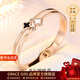 Grace Girl幸運四葉草銀手鐲女鋯石時(shí)尚首飾送女友老婆情人節生日禮物 幸運四葉草手鐲