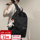 viney雙肩包男女簡(jiǎn)約大容量旅行包背包電腦包休閑日系初中高中大學(xué)生書(shū)包小學(xué)生4-6年級超輕便減負減壓高顏值戶(hù)外出游旅游ins時(shí)尚潮流手提登山包 黑色+鴨子掛件