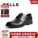 百麗（Belle）正裝鞋男皮鞋牛皮圓頭婚鞋商務(wù)休閑皮鞋3UX01CM5預售 黑色 41 (255mm)