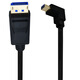 承勝適用于 8K 1.4版本鍍金mini Displayport彎90度轉dp線(xiàn)公公顯卡接顯示器線(xiàn) dp線(xiàn)公上彎