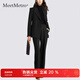 MeetMetro瑪依爾2025秋新款職業(yè)西裝套裝女氣質(zhì)通勤西服西褲兩件套 黑色【現貨】 XL
