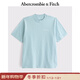 Abercrombie & Fitch美式復古舒適經(jīng)典LOGO重磅圓領(lǐng)短袖T恤25夏季男裝123-5017 藍綠色 L (180/108A)