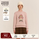 Teenie Weenie小熊女裝秋冬圓領(lǐng)套頭毛衣學(xué)院風(fēng)休閑少女感針織衫 粉色 S 160