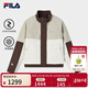 FILA 斐樂(lè )官方女士棉服2026春新款時(shí)尚休閑寬松拼色夾克保暖外套 深土色-BN M 165/84A/M