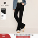 香影【加絨】微喇牛仔褲女2025冬季新款高腰修身彈力休閑磨毛褲子 黑色 M 160/64A/95-110斤