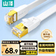 山澤六類(lèi)CAT6類(lèi)網(wǎng)線(xiàn) 千兆網(wǎng)絡(luò )連接線(xiàn) 電腦寬帶家用雙絞非屏蔽扁平跳線(xiàn) 純銅成品網(wǎng)線(xiàn) 白色20米 6200PBS
