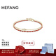 HEFANG何方珠寶編織紅繩雙層手鏈女士輕奢高級感生日新年禮物送女友 紅色（M碼）