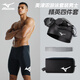 美津濃（MIZUNO）游泳褲新款男士泳褲套裝泳帽泳鏡三件套專(zhuān)業(yè)游泳裝備全套男防尷尬 2105黑色 五分平光四件套 XL