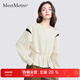 MeetMetro瑪依爾解構設計感長(cháng)袖衛衣女2025秋季減齡新款套頭上衣 杏色【現貨閃電發(fā)】 L