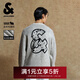 杰克·瓊斯（JACK&JONES）25年男裝秋冬寬松舒適潮流百搭時(shí)尚字母圖案裝飾套頭毛衣針織衫男 G41 淺花灰色 2XL 190