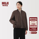 MUJI女式 蓬松棉服 夾克衫 外套女款棉衣 25年冬季 女裝 BD117A5A 深棕色 M (160/84A)