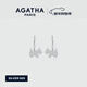 AGATHA/璦嘉莎 小狗經(jīng)典銀耳環(huán)女士 新年禮物生日送女友高級感耳飾 銀色
