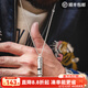 馬登福叔美式復古925純銀防空哨子可吹響工裝吊墜口哨項鏈男潮流百搭 防空哨(銀色/皮繩)