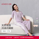 愛(ài)慕（Aimer）春夏海藻睡眠衣睡衣女舒適短袖分身可外穿家居套裝AM46B381 鳶尾紫91B L 170