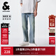 杰克·瓊斯（JACK&JONES）男裝潮時(shí)尚舒適百搭簡(jiǎn)約風(fēng)個(gè)性字母印花九分直筒牛仔褲225232029 E40淺牛仔藍 32 175 W32