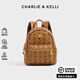 CHARLIE&KELLI CK品牌包包女款書(shū)包雙肩包女士2026年媽咪背包大容量實(shí)用電腦包 棕色小號【代寫(xiě)賀卡 品牌禮袋】