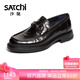 沙馳（SATCHI）男鞋 時(shí)尚樂(lè )福鞋一腳蹬商務(wù)正裝鞋男士皮鞋 752542433Z 黑色 40