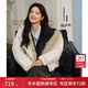范思藍恩【徐若晗同款】巴恩風(fēng)短款羽絨服女2025新款寬松工裝大毛領(lǐng)派克服 靜灰白 S