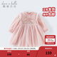 戴維貝拉（DAVE＆BELLA）春秋裙子女童連衣裙兒童公主裙洋氣周歲禮服女寶寶童裝春裝衣服 淺粉色【現貨】 120 cm（建議身高110-120cm） cm（建議身高110-120cm）