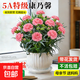 康乃馨盆栽花苗室內陽(yáng)臺綠植帶花苞重瓣四季開(kāi)花新手易種桌面花卉 粉色康乃馨+大白花盆+肥料