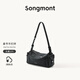 Songmont山下有松循跡mini相機包頭層牛皮女單肩斜挎手機包【新年禮物】 煙墨黑（白鋼五金）現貨