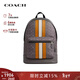 蔻馳（COACH）【品牌直供】男士輕奢雙肩包商務(wù)通勤背包書(shū)包禮物男 槍灰拼色CV922 QBYFF