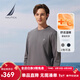 諾帝卡（NAUTICA）【商場(chǎng)同款】男裝25秋冬新款基礎百搭索羅娜毛圈圓領(lǐng)衛衣男KO5302 太空灰0FD M