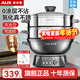 奧克斯（AUX）電炒鍋鑄鐵無(wú)涂層一體多功能插電鍋炒菜專(zhuān)用物理不粘電熱鍋大容量燉蒸煮煎電蒸鍋家用電鍋電火鍋 定時(shí)款-38CM雙籠【推薦9-11人】18.5L