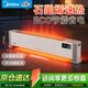 美的（Midea）踢腳線(xiàn)取暖器石墨烯家用防水浴室電暖器移動(dòng)地暖臥室客廳大面積浴室防水取暖神器全屋升溫電暖氣 【對流循環(huán)熱幕防病毒】柔暖膚感取暖器