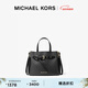 MICHAEL KORS【新年禮物】邁克高仕 MK Emilia 小號皮質(zhì)通勤手提包單肩斜挎包 黑色 001（老花款） 小號