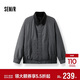 森馬（Semir）棉服男假兩件飛行員拼接牛仔棉衣2025年oversize冬109725112106