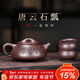 藏壺天下宜興紫砂壺純手工茶壺泡茶壺器家用功夫茶具套裝原礦紫泥景舟石瓢 唐云石瓢 260ml