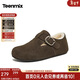 天美意勃肯鞋平跟英倫休閑單鞋女鞋新款 深啡 37