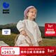 迷你巴拉女童兒童網(wǎng)紗公主連衣裙秋新款寬松A擺柔軟拼接裙子25年新款 奶白10504 90