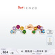 ENZO 彩虹系列18K金多彩寶石鉆石耳釘女EZV8053  新年禮物 一對