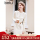 百圖betu女裝秋冬新款連衣裙長(cháng)袖針織修身氣質(zhì)內搭連衣裙2310T97 米白 M