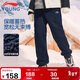 李寧（LI-NING）童裝兒童運動(dòng)褲子男大童束腳加絨加厚保暖寬松衛褲160YKLV355-2