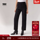 Levi's李維斯冬暖系列女士High Loose翻邊休閑簡(jiǎn)約直筒美式牛仔褲 黑色 27